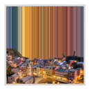 Leinwandbild mit Schattenfugenrahmen im Format 30×30", weißer Rahmen