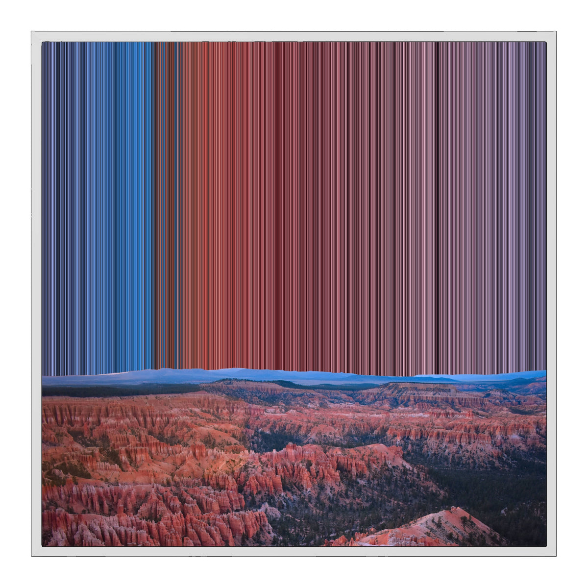 Lærred i floater-ramme, 30×30", hvid ramme