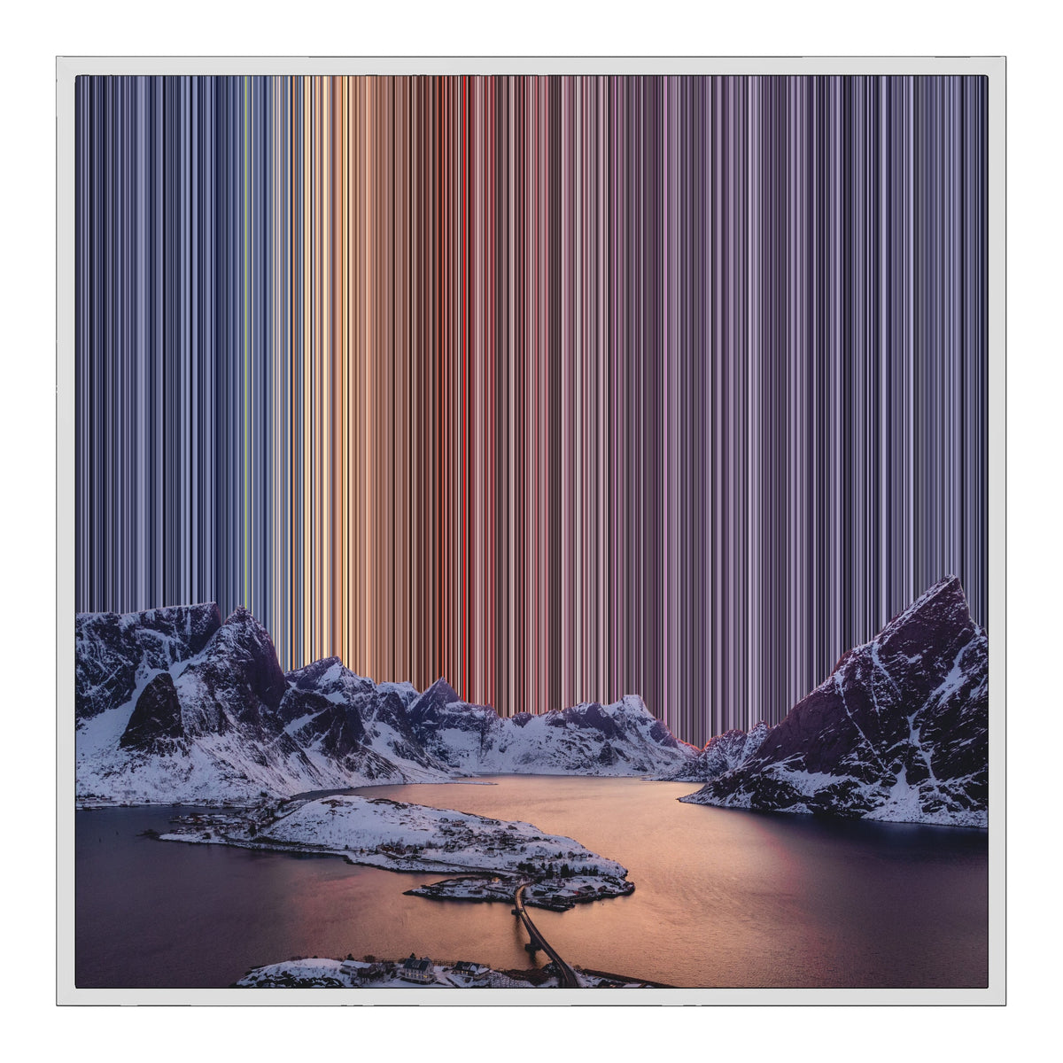 Lienzo con marco flotante, 30×30", marco blanco