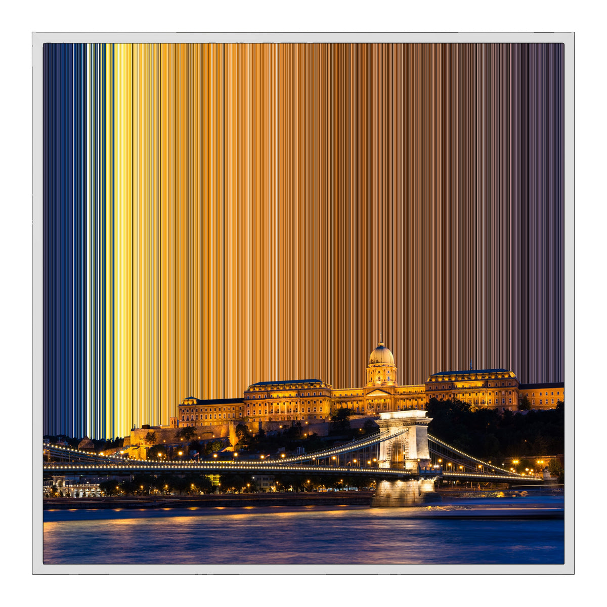 Lienzo con marco flotante, 30×30", marco blanco