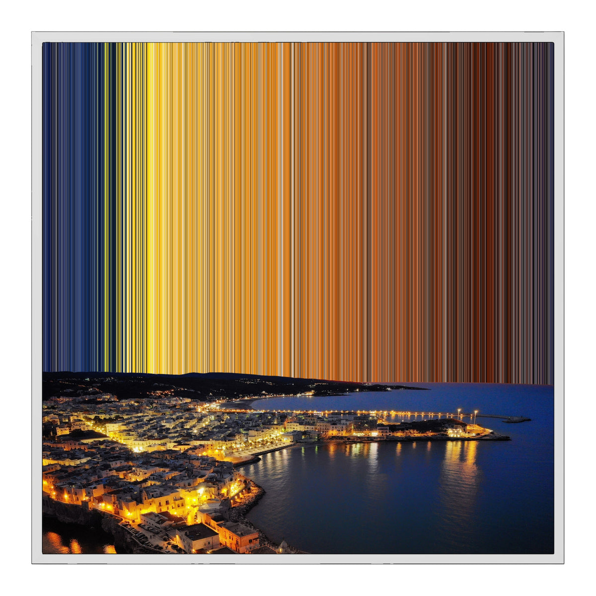 Lienzo con marco flotante, 30×30", marco blanco