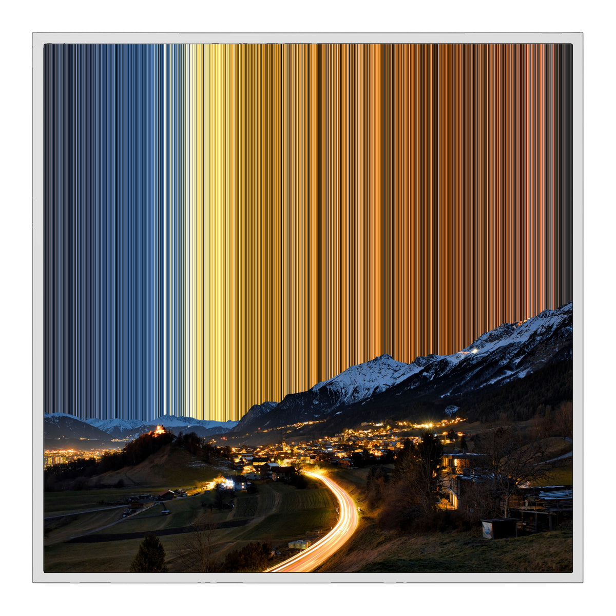 30×30" Float Frame Canvas - White Frame variant