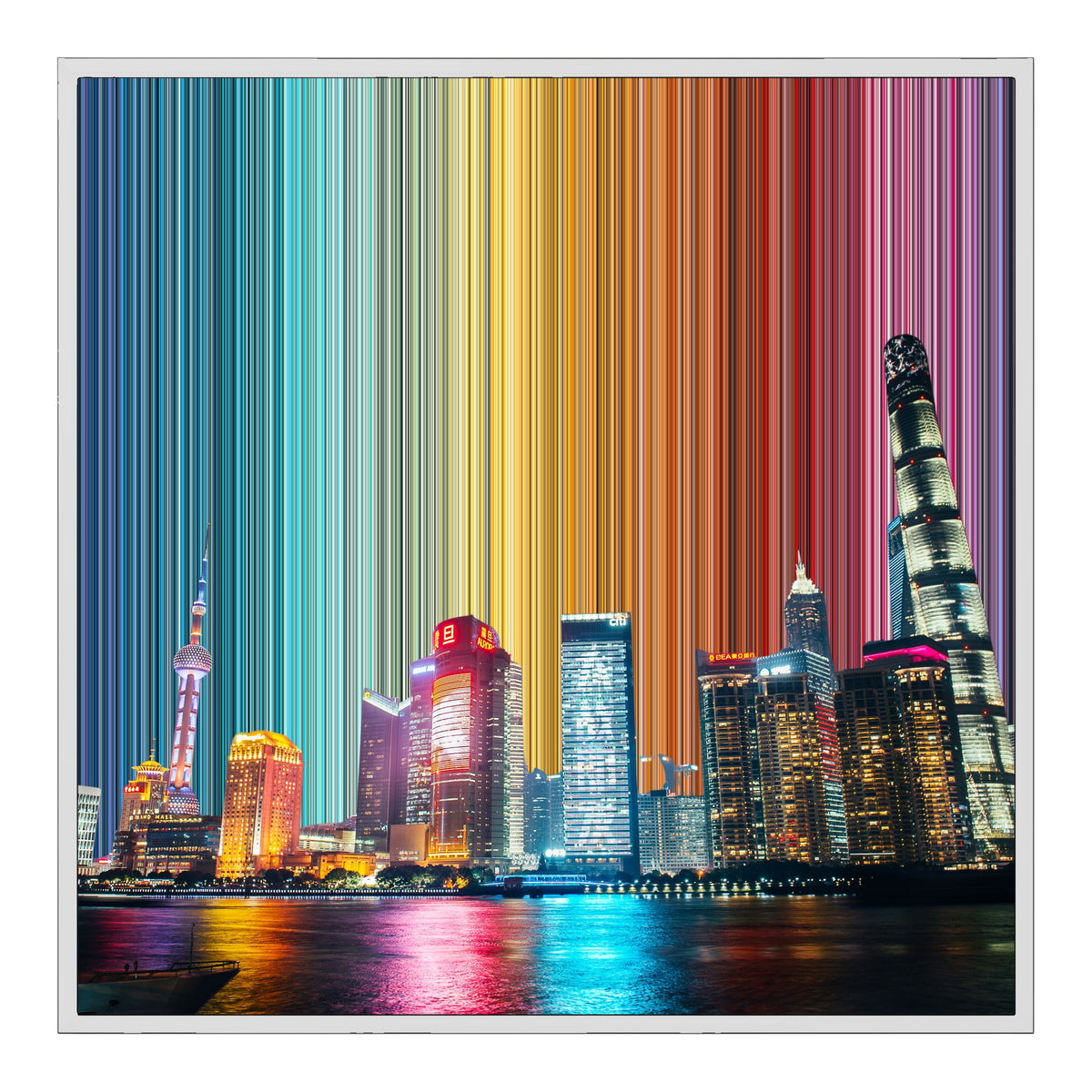 Lienzo con marco flotante, 30×30", marco blanco