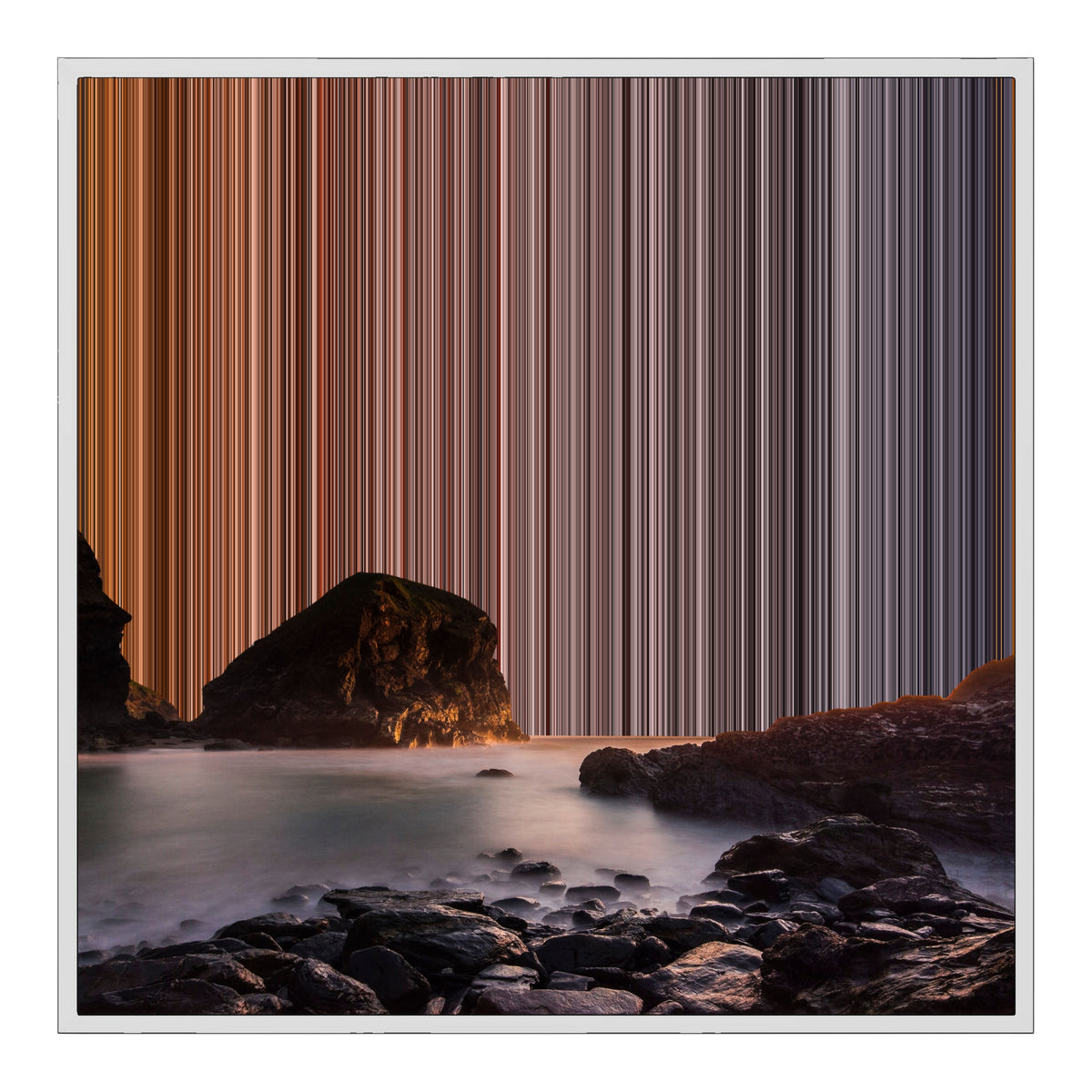 Lienzo con marco flotante, 30×30", marco blanco