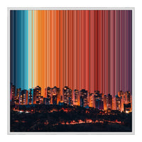 Leinwandbild mit Schattenfugenrahmen im Format 30×30", weißer Rahmen