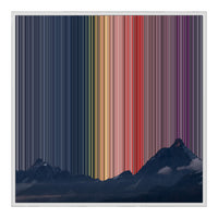 Lærred i floater-ramme, 30×30", hvid ramme