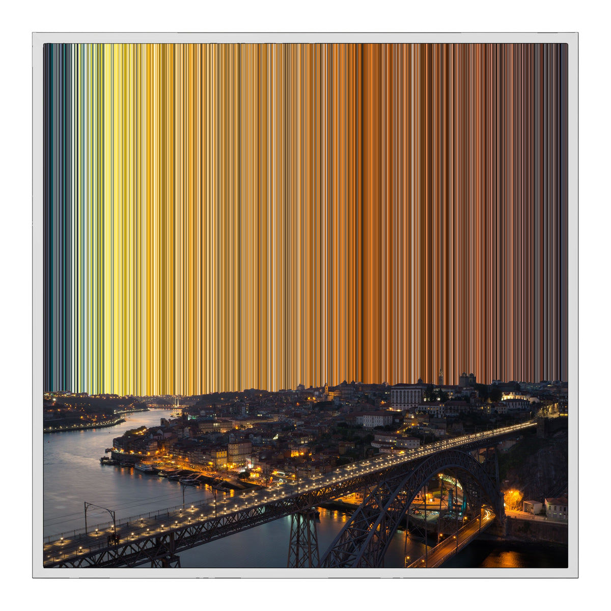 Lienzo con marco flotante, 30×30", marco blanco