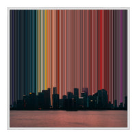 Leinwandbild mit Schattenfugenrahmen im Format 30×30", weißer Rahmen