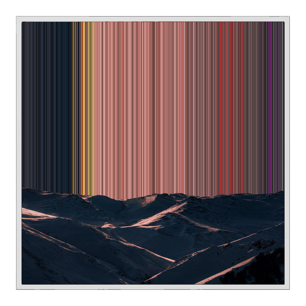 Canvas in baklijst, 30×30", witte lijst