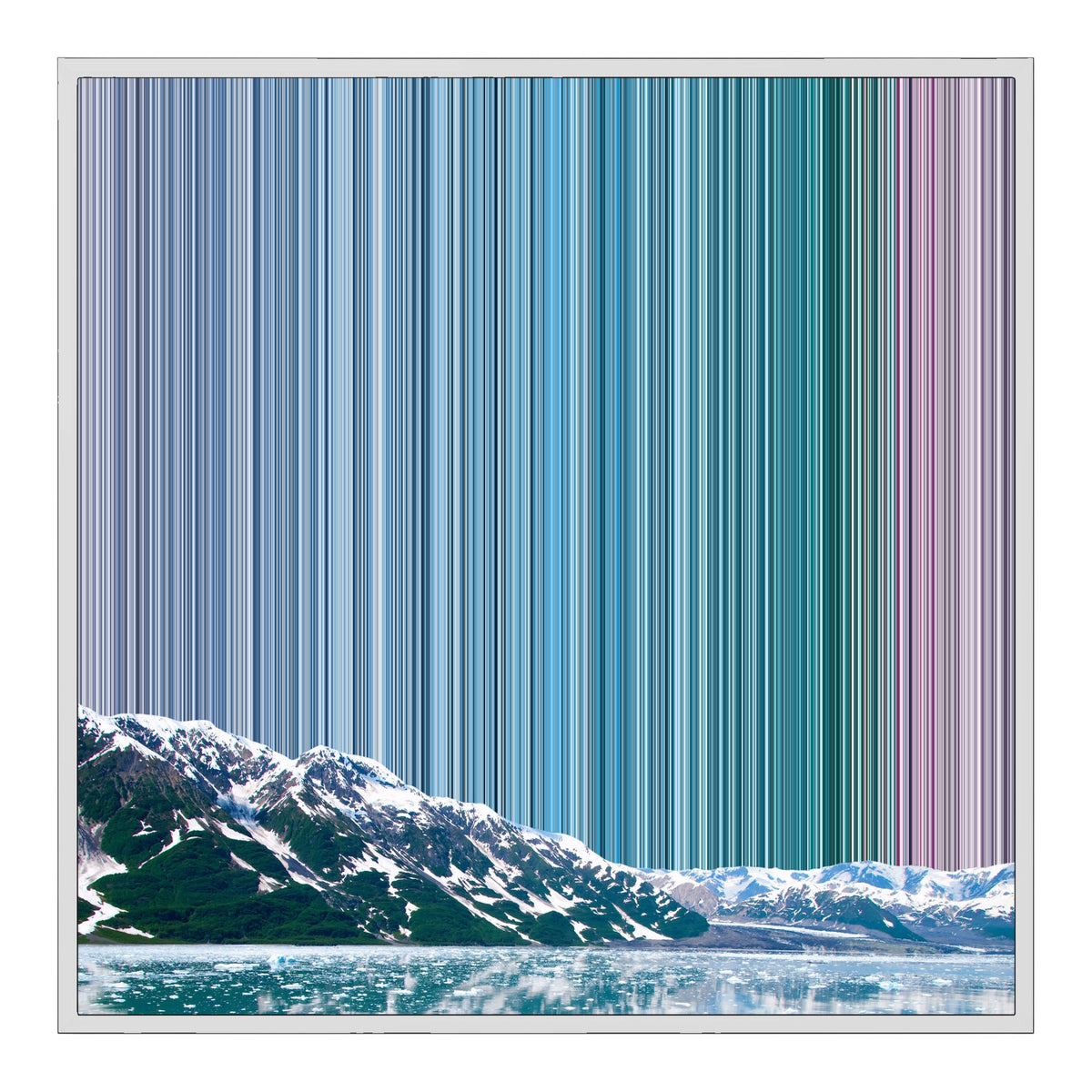 30×30" Float Frame Canvas - White Frame variant