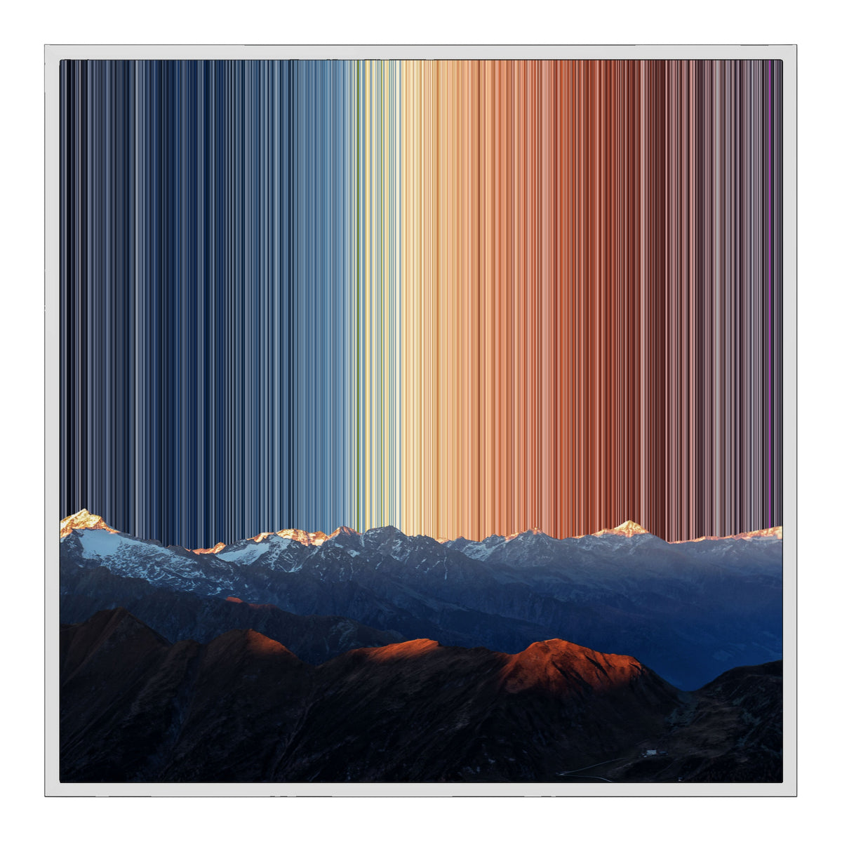 Tela con cornice a cassetta, 30×30", cornice bianca