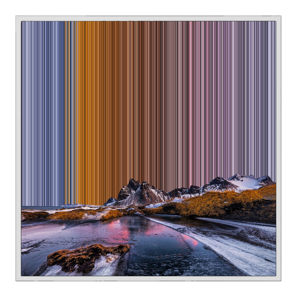 Canvastavla i floaterram, 30×30", vit ram