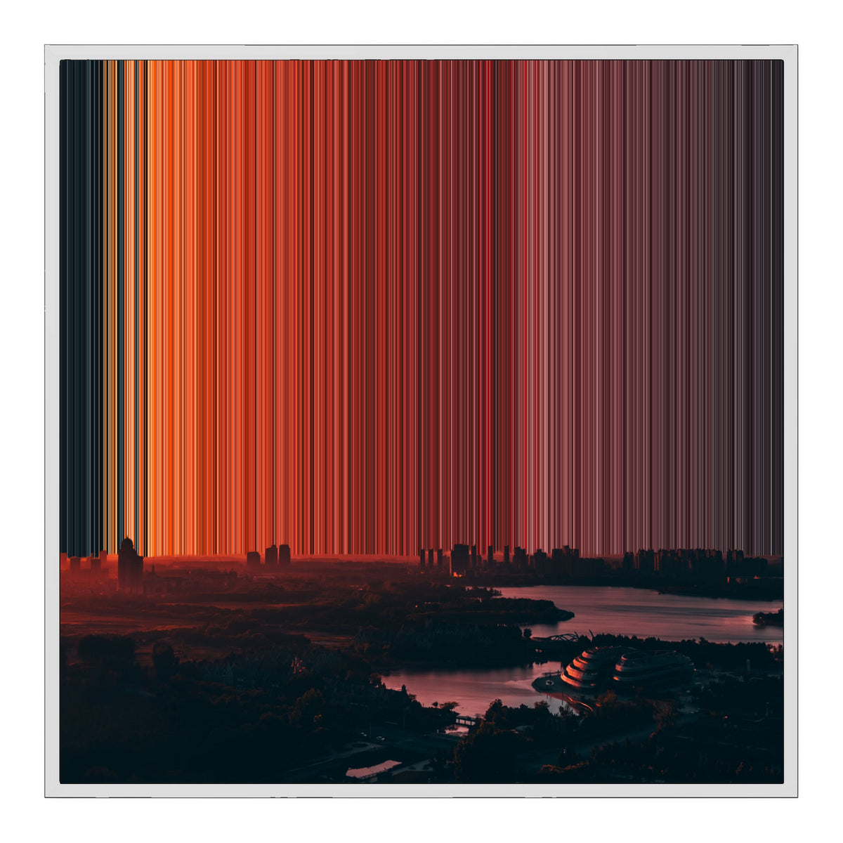 30×30" Float Frame Canvas - White Frame variant