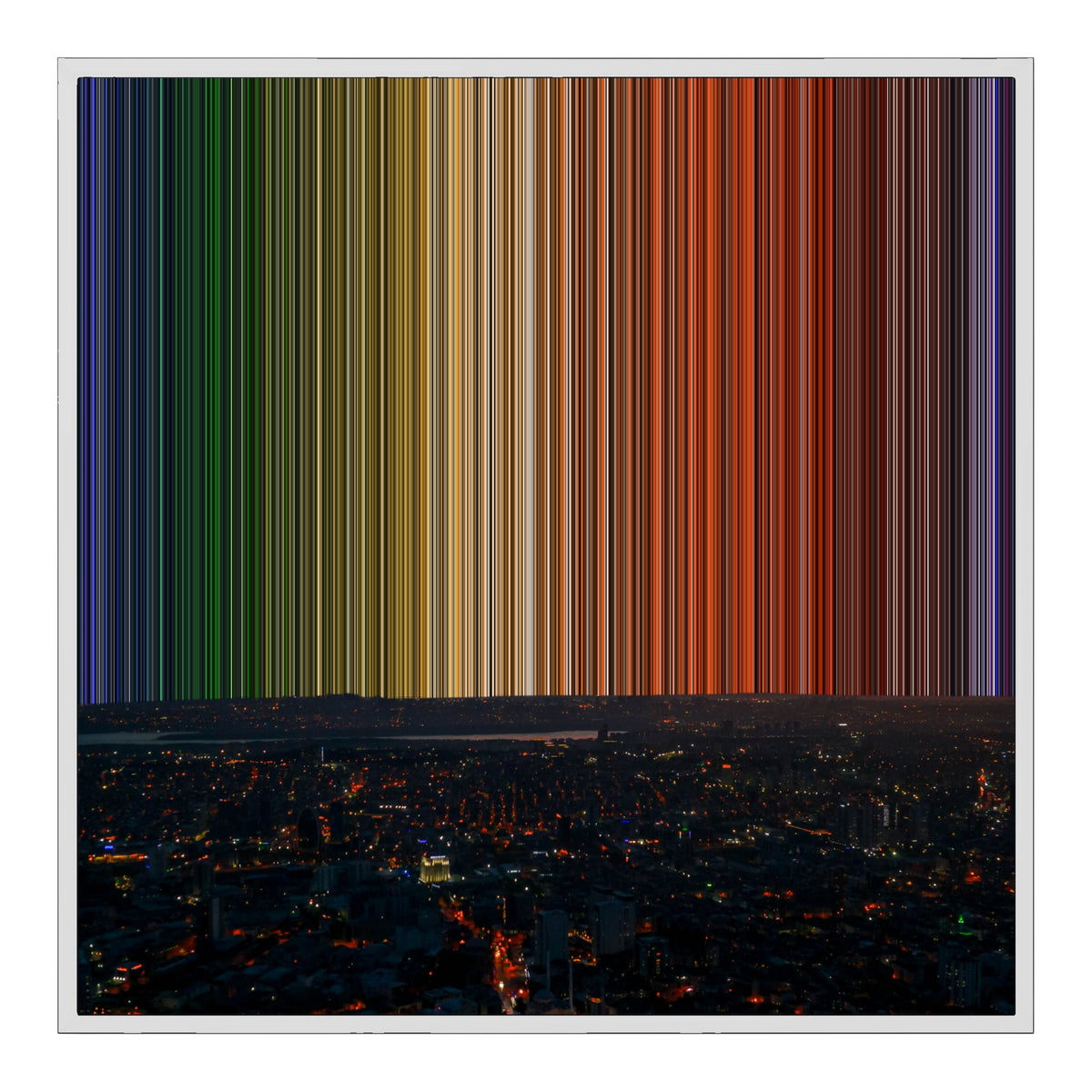 30×30" Float Frame Canvas - White Frame variant
