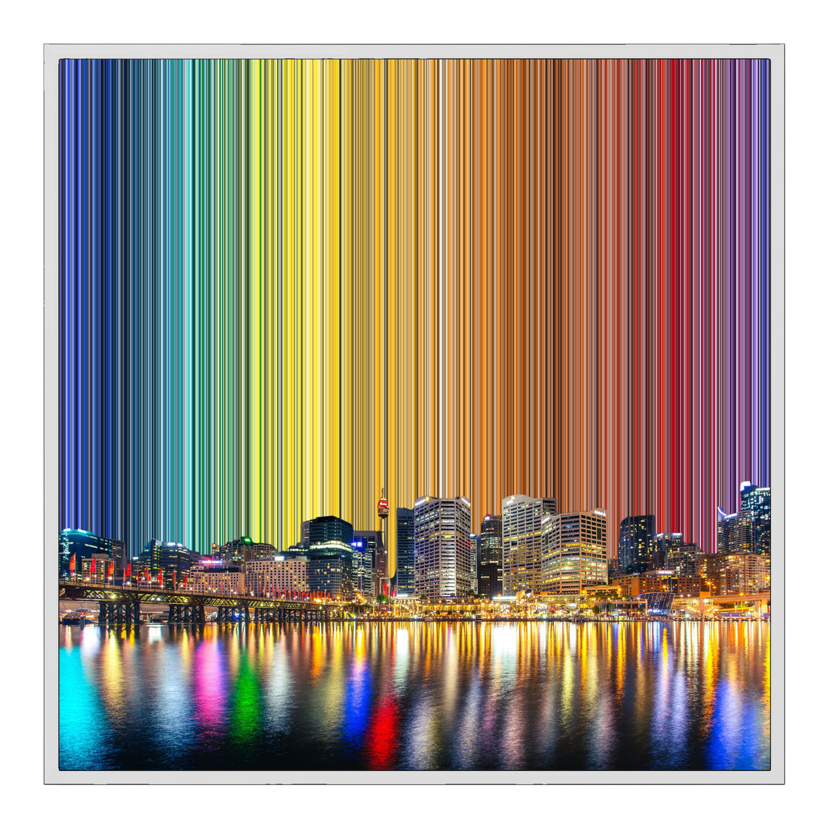 Lienzo con marco flotante, 30×30", marco blanco