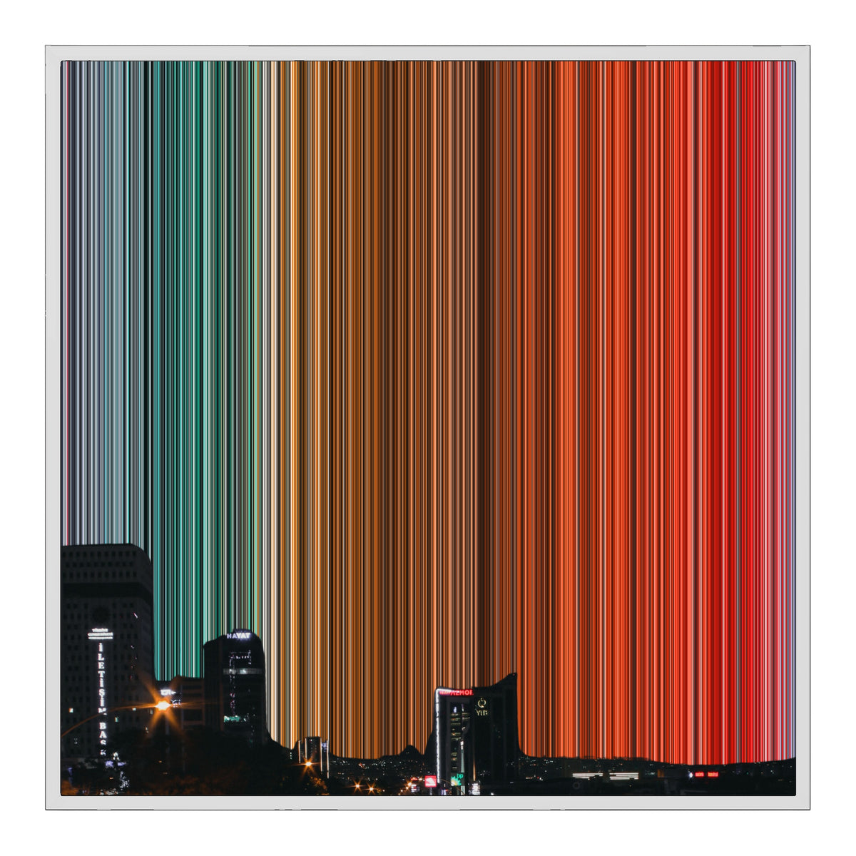 30×30" Float Frame Canvas - White Frame variant