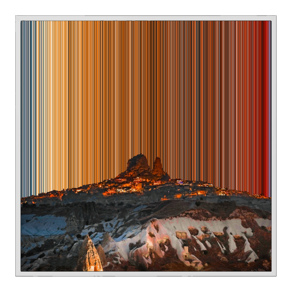 Canvastavla i floaterram, 30×30", vit ram
