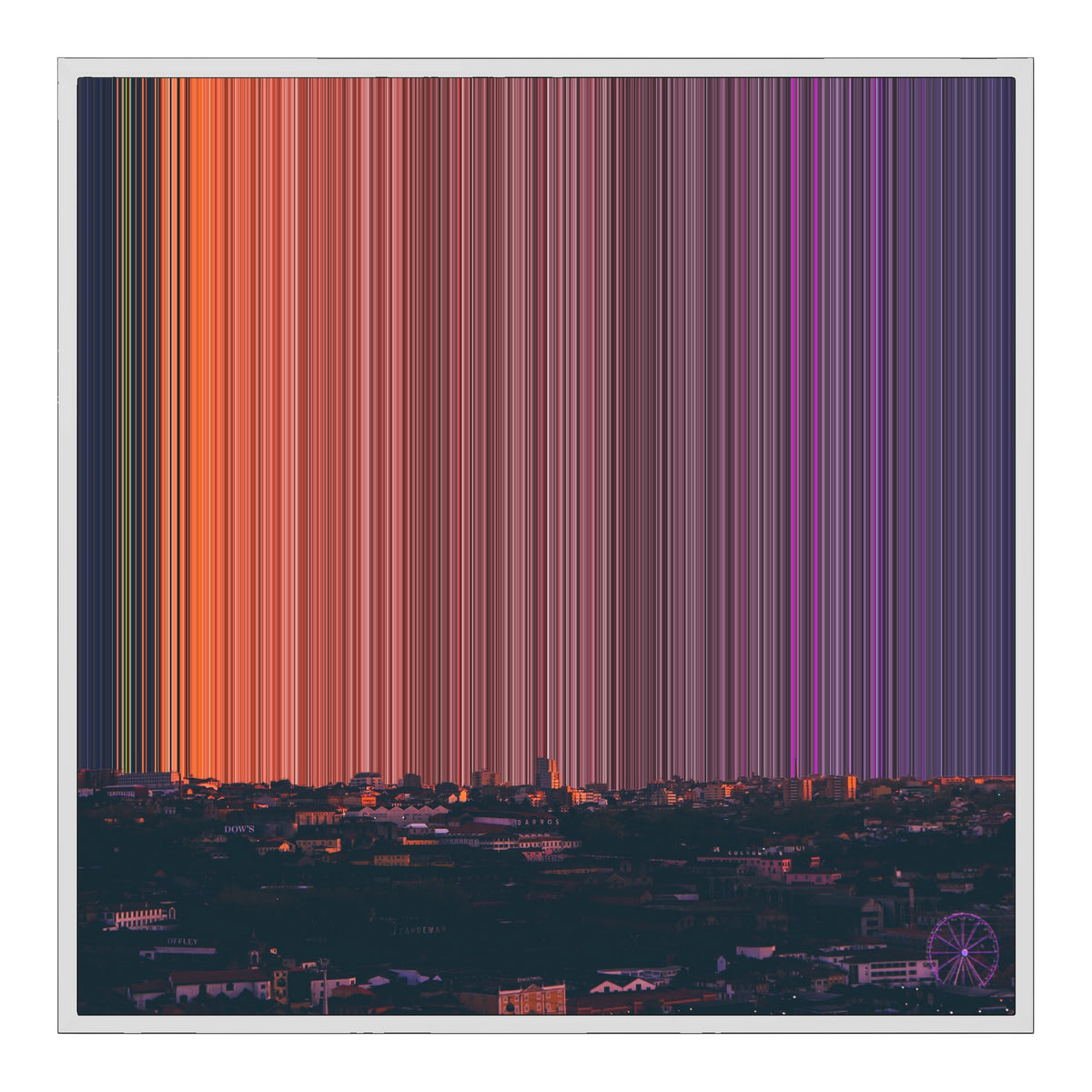 30×30" Float Frame Canvas - White Frame variant