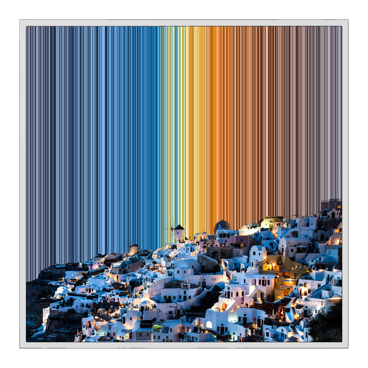 Lienzo con marco flotante, 30×30", marco blanco