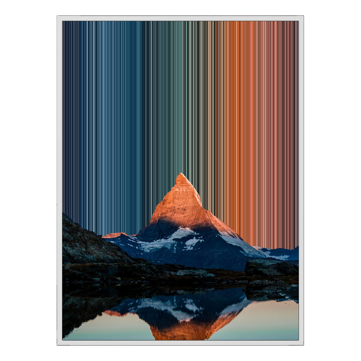 Leinwandbild mit Schattenfugenrahmen im Format 30×40", weißer Rahmen