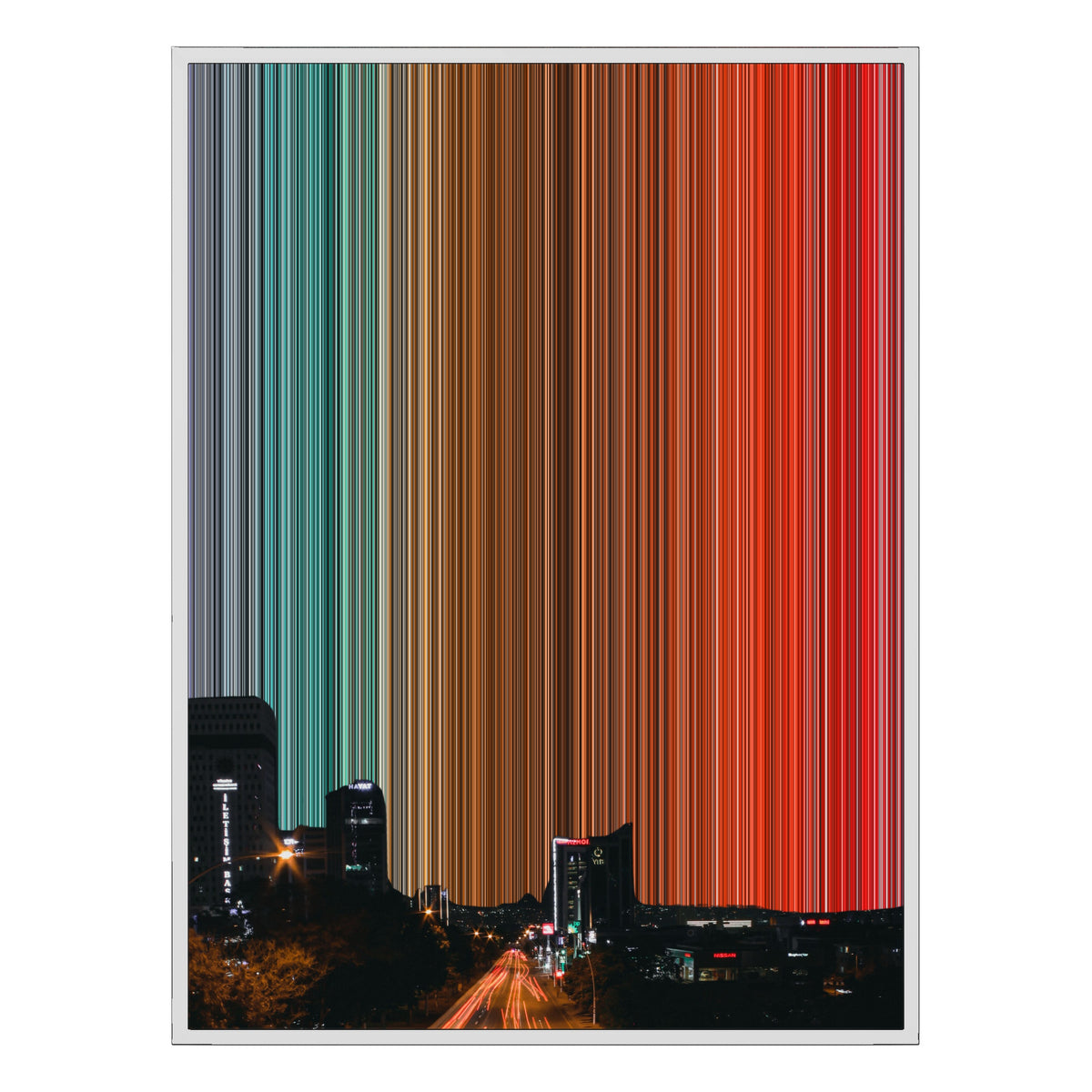 30×40" Float Frame Canvas - White Frame variant