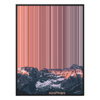 34×20" Metallic Float Frame Canvas - Black Frame variant