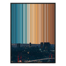 34×20" Metallic Float Frame Canvas - Black Frame variant