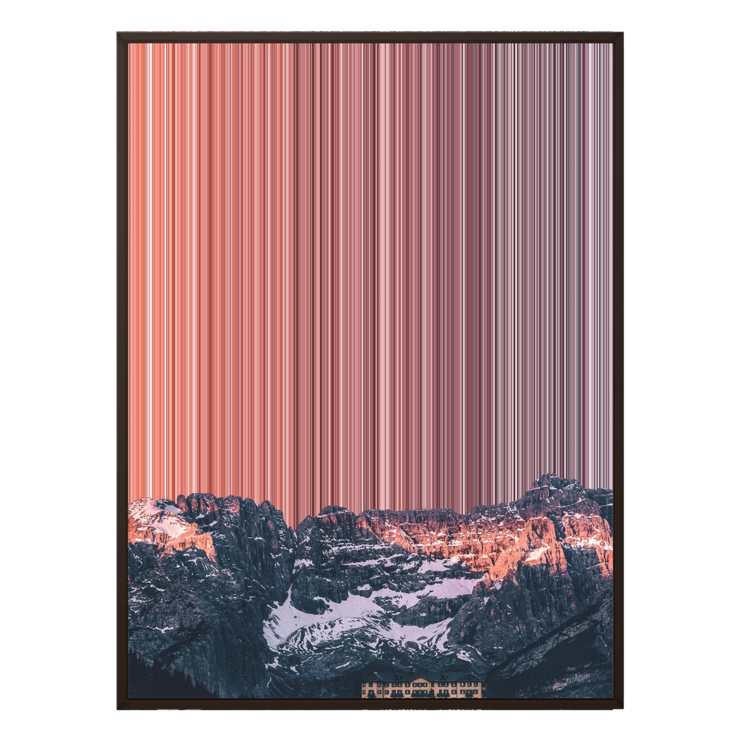 34×20" Metallic Float Frame Canvas - Brown Frame variant