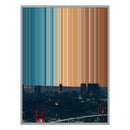 34×20" Metallic Float Frame Canvas - Silver Frame variant