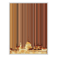 34×20" Metallic Float Frame Canvas - White Frame variant