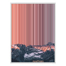 34×20" Metallic Float Frame Canvas - White Frame variant