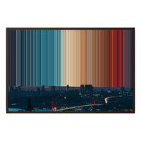 34×24" Metallic Float Frame Canvas - Brown Frame variant