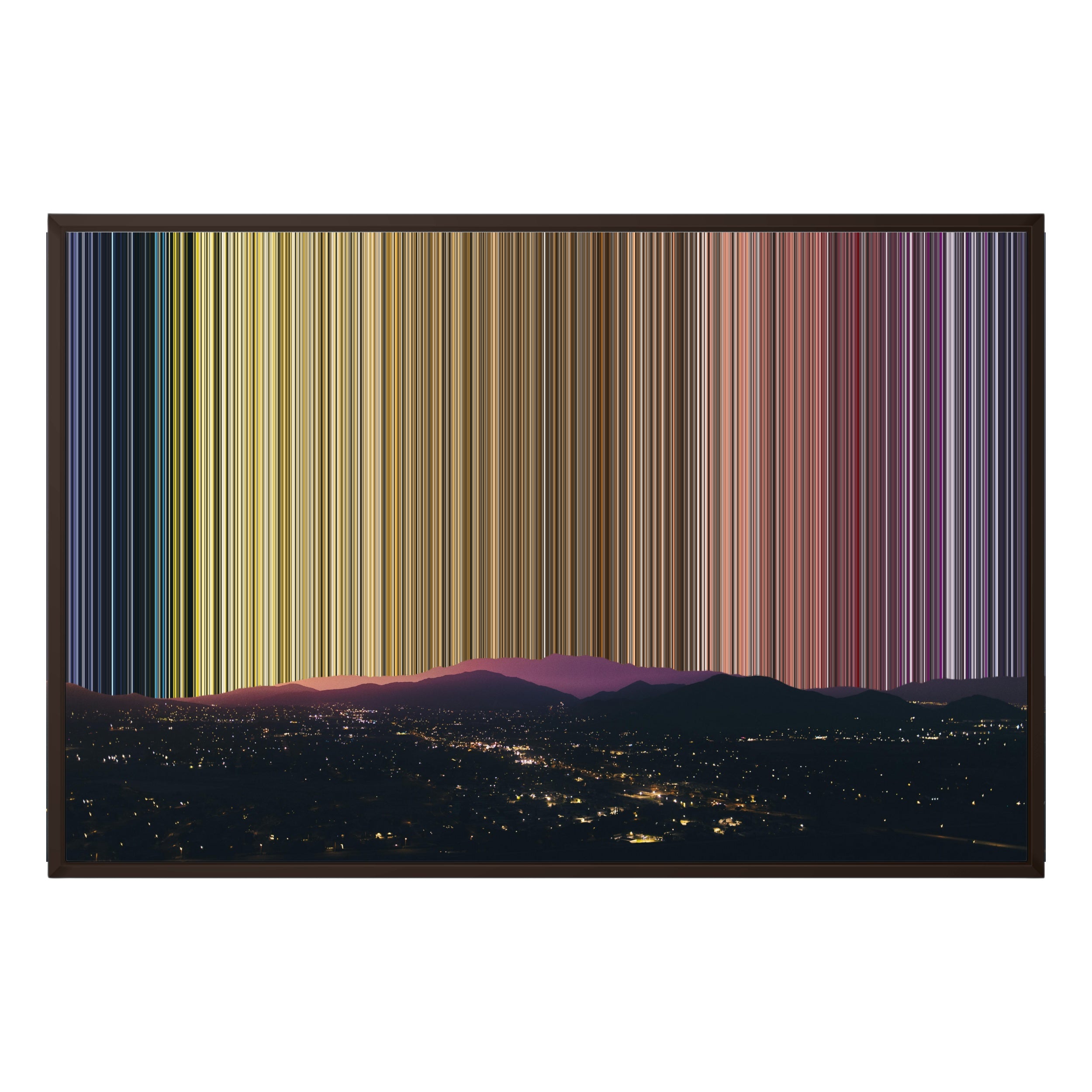 34×24" Metallic Float Frame Canvas - Brown Frame variant