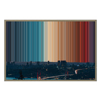 34×24" Metallic Float Frame Canvas - Natural Frame variant