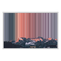 34×24" Metallic Float Frame Canvas - White Frame variant