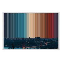 34×24" Metallic Float Frame Canvas - White Frame variant