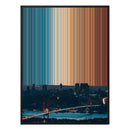 34×28" Metallic Float Frame Canvas - Black Frame variant