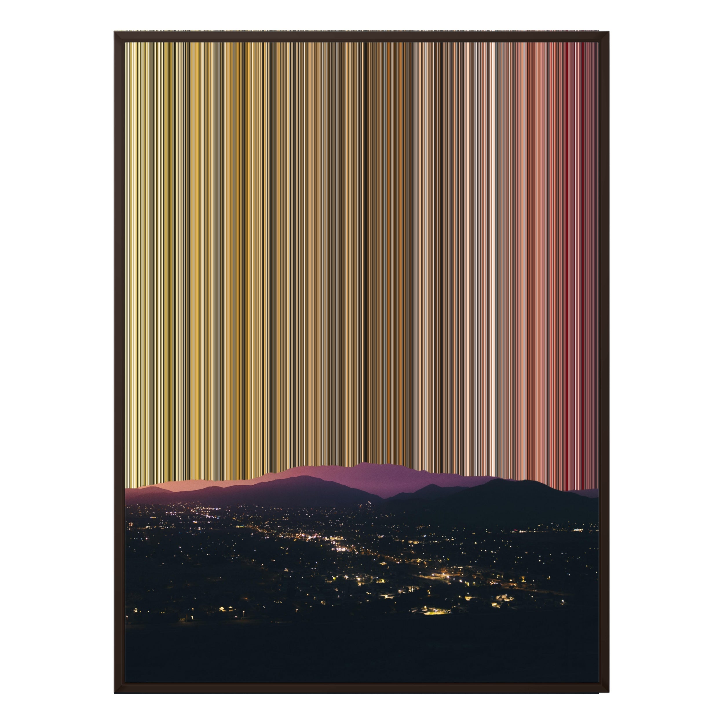 34×28" Metallic Float Frame Canvas - Brown Frame variant