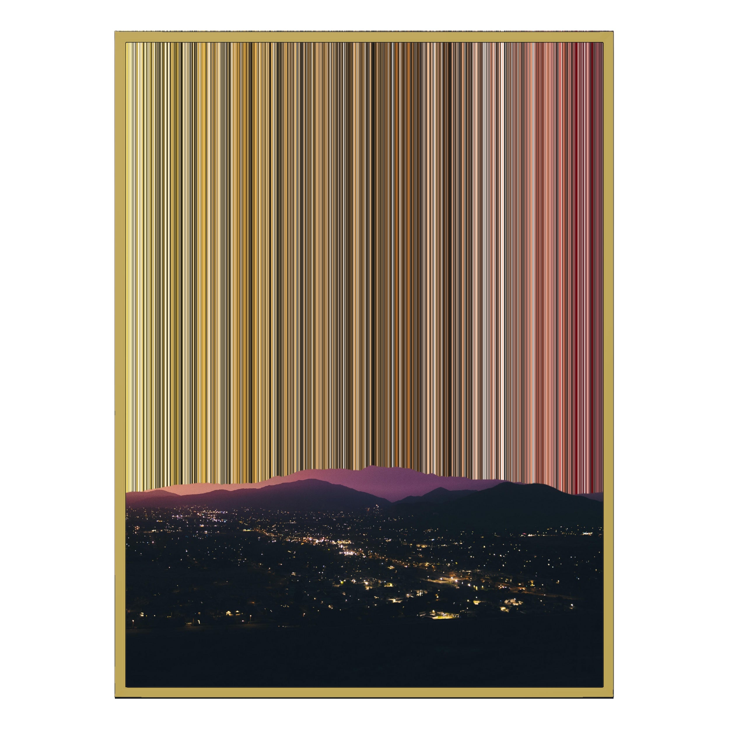 34×28" Metallic Float Frame Canvas - Gold Frame variant