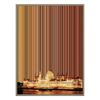 34×28" Metallic Float Frame Canvas - Natural Frame variant