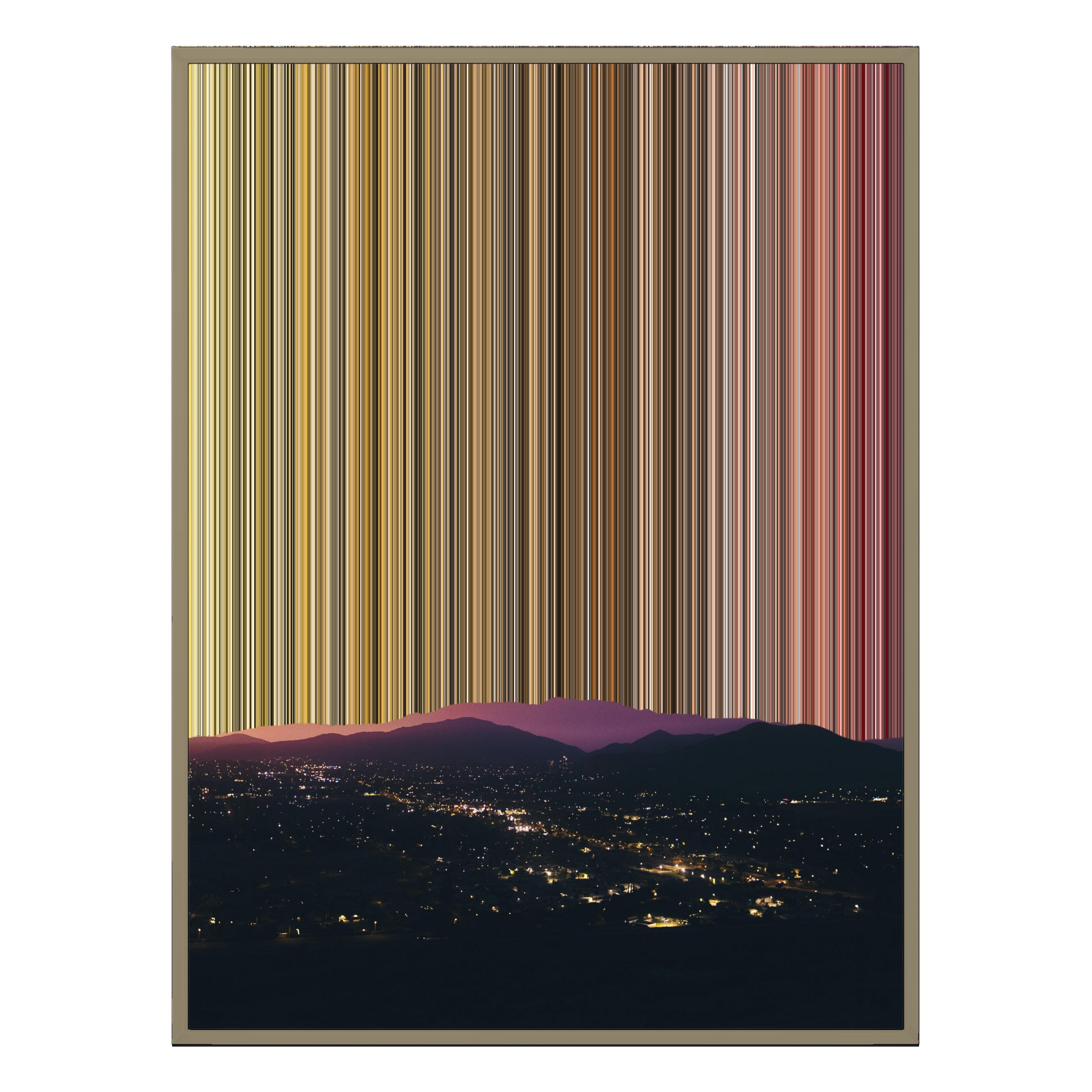 34×28" Metallic Float Frame Canvas - Natural Frame variant