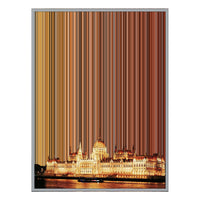 34×28" Metallic Float Frame Canvas - Silver Frame variant