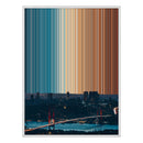 34×28" Metallic Float Frame Canvas - White Frame variant