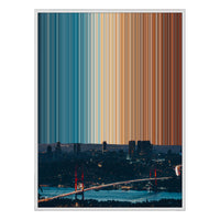 34×28" Metallic Float Frame Canvas - White Frame variant