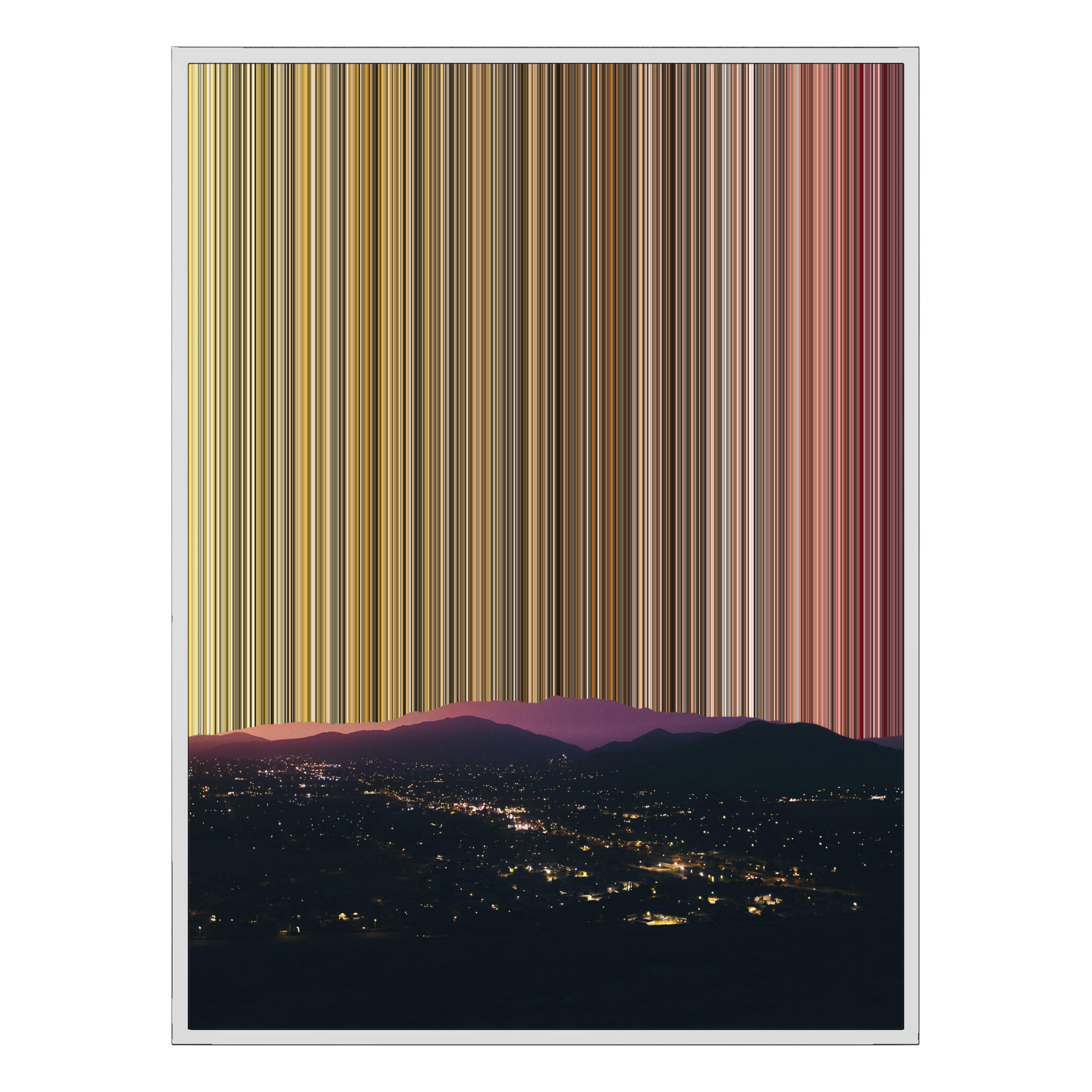 34×28" Metallic Float Frame Canvas - White Frame variant