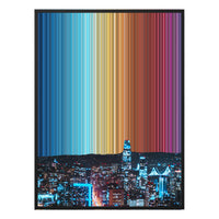 34×42" Metallic Float Frame Canvas - Black Frame variant