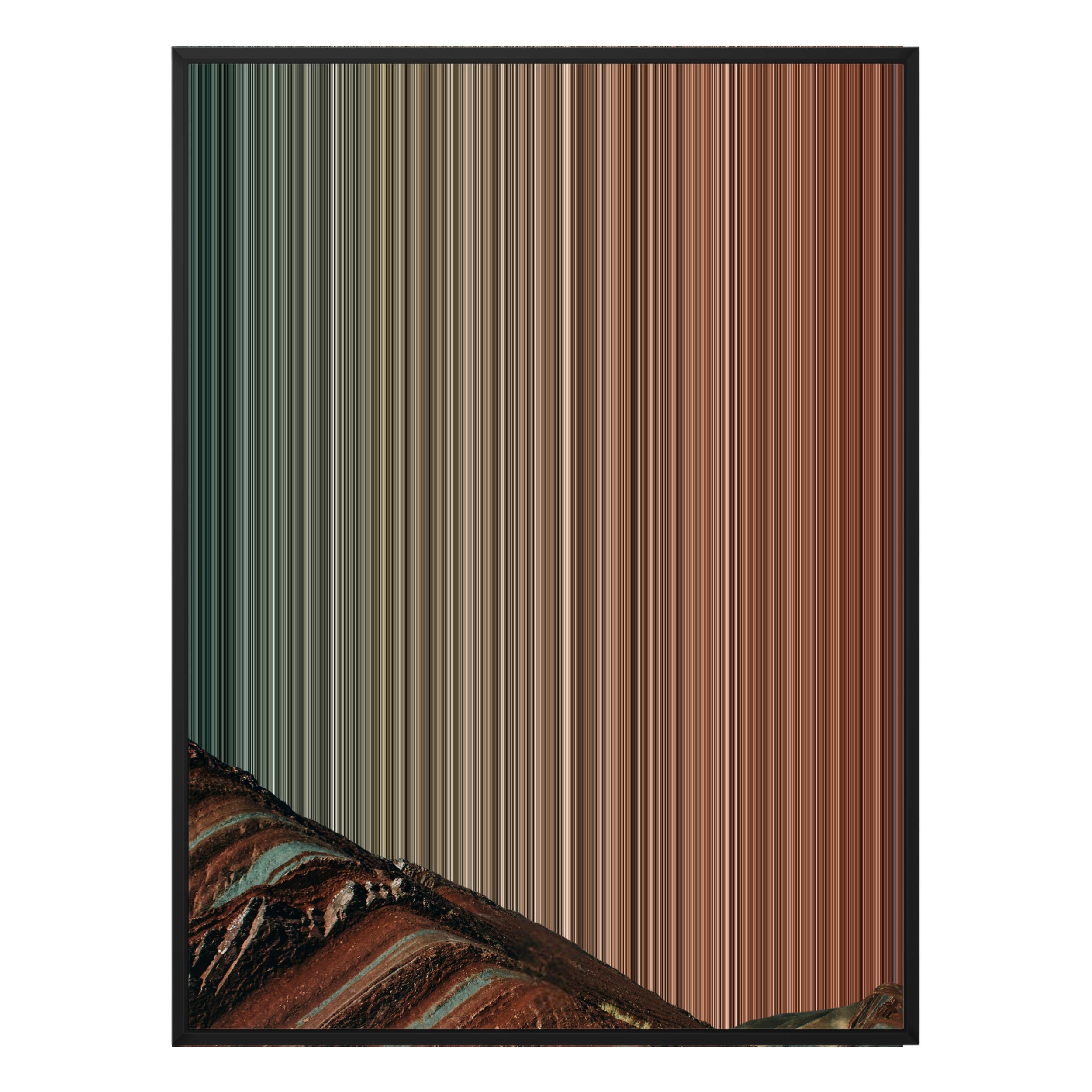 34×42" Metallic Float Frame Canvas - Black Frame variant