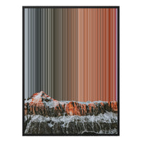 34×42" Metallic Float Frame Canvas - Black Frame variant