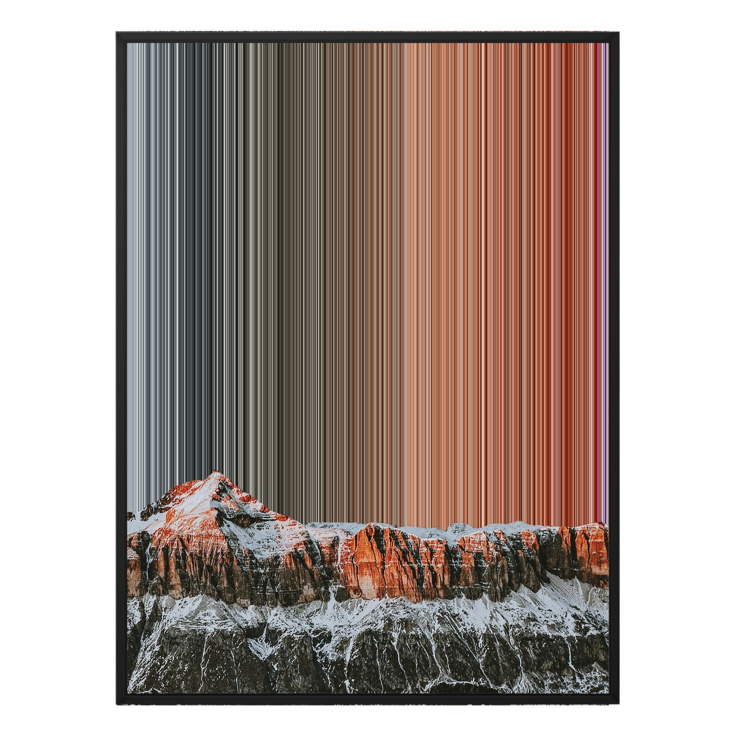 34×42" Metallic Float Frame Canvas - Black Frame variant