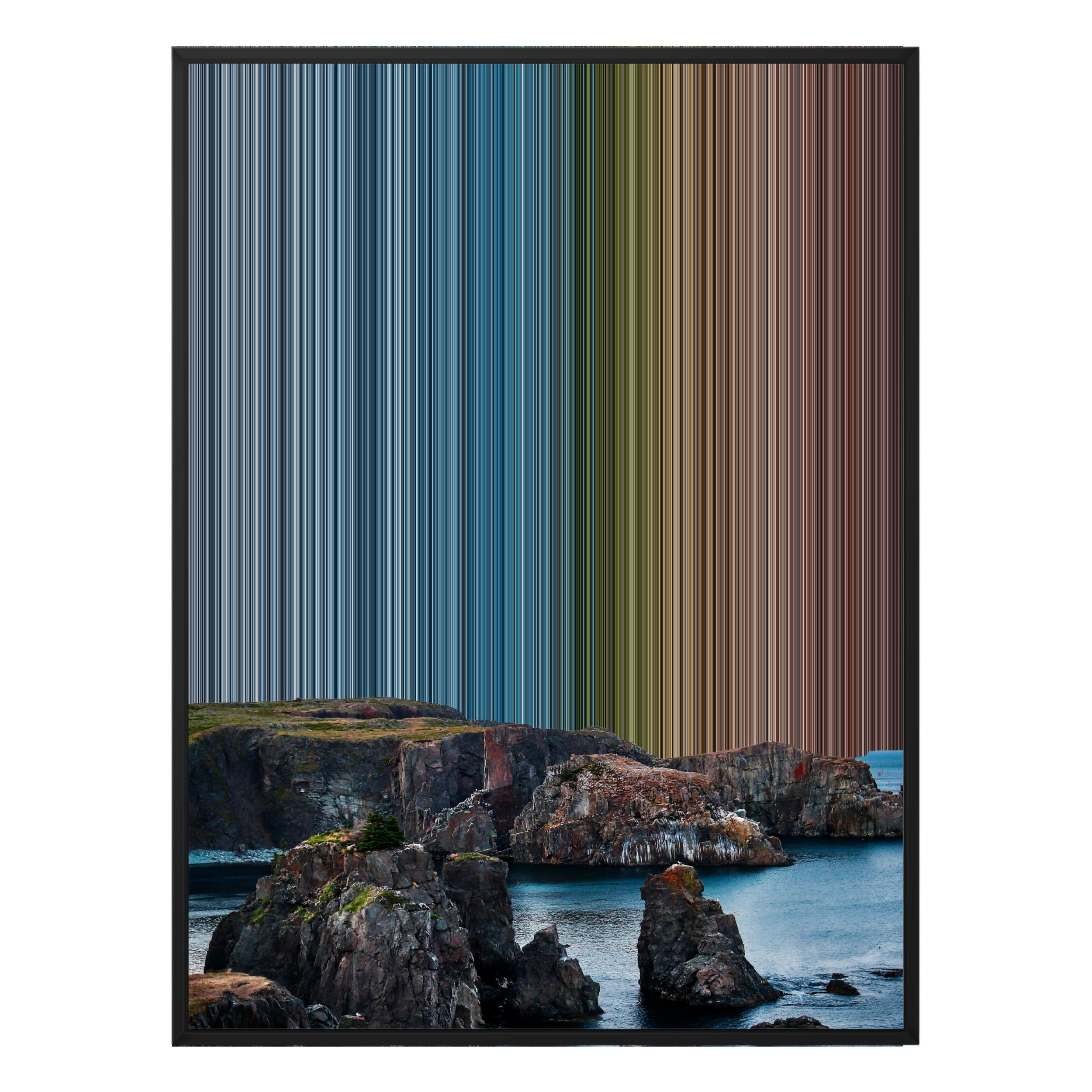 34×42" Metallic Float Frame Canvas - Black Frame variant